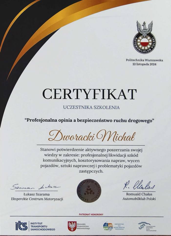 Certyfikat ITS: Profesjonalna opinia BRD